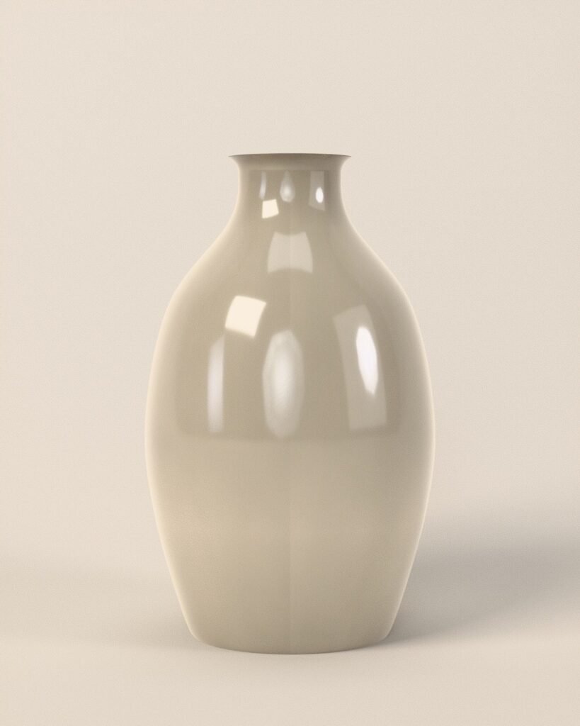 Brora stoneware vase, glazed stoneware, front view
