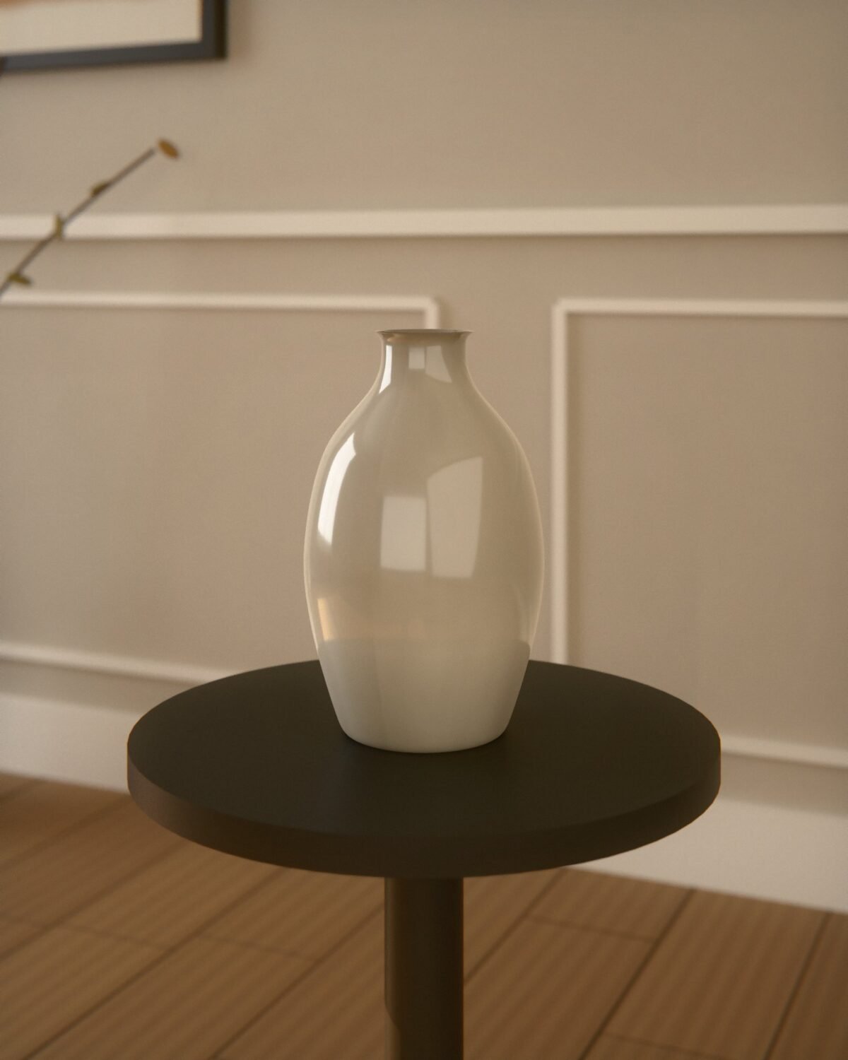 Brora stoneware vase, glazed stoneware, in a room