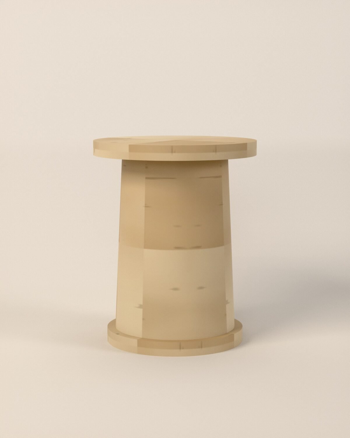 Corbridge travertine side table, travertine, three-quarter view