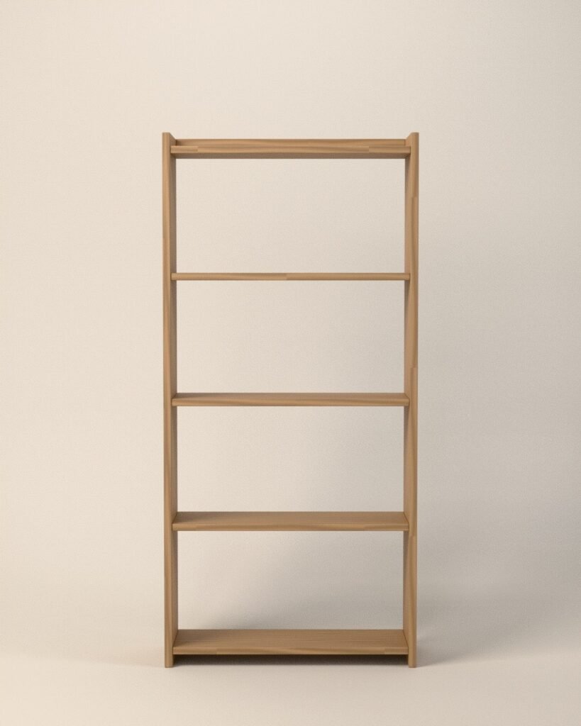 Grasmere oak shelving, oak, front view