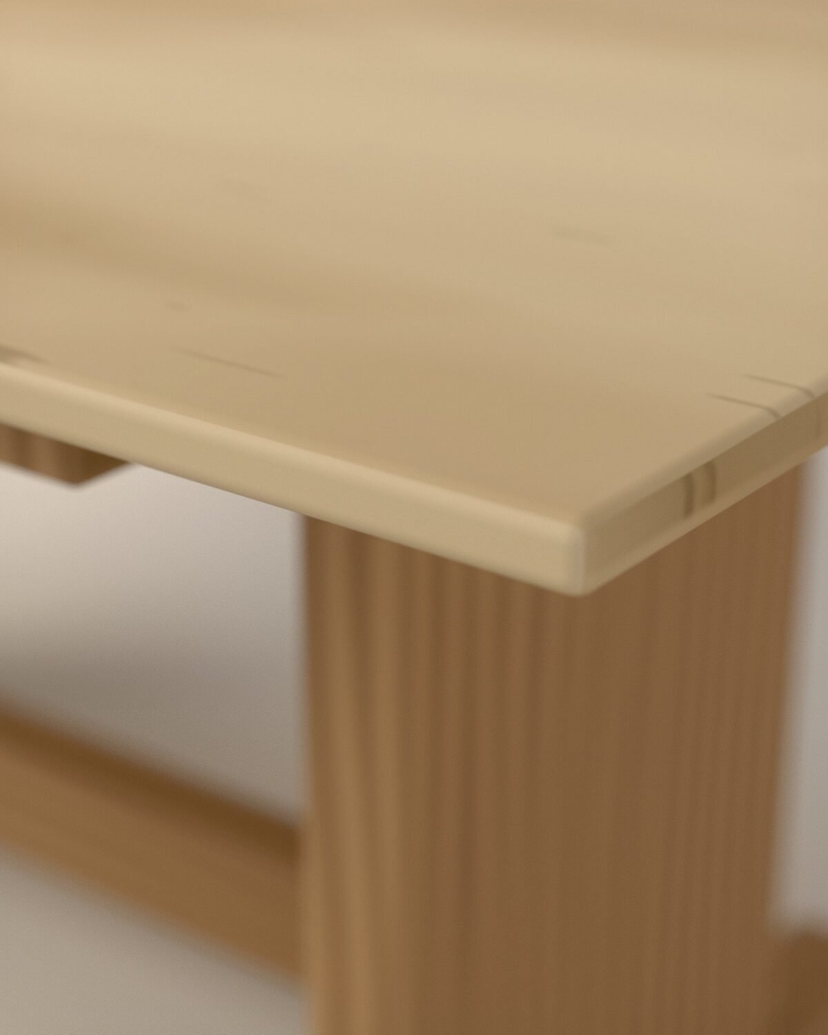 Rennick extending dining table, sintered stone, oak, close-up of the materials